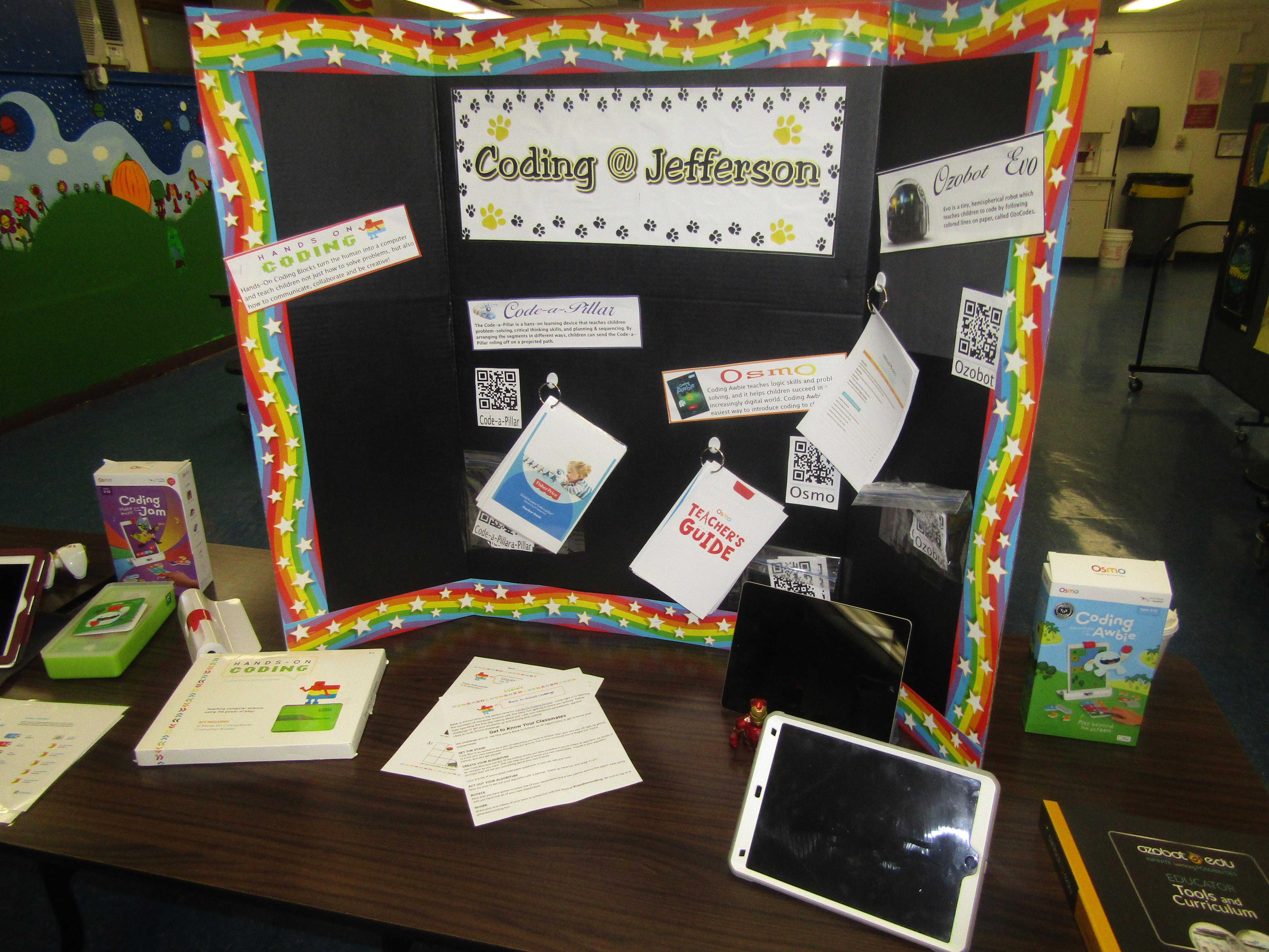 coding at Jefferson display table